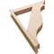 Ekena Millwork 5 1/2-in W x 28-in D x 40-in H Funston Trad Rough Cedar Woodgrain TimberThane Outlooker, Primed Tan OUTUR055X28X40FST04RCPR - alternate 4